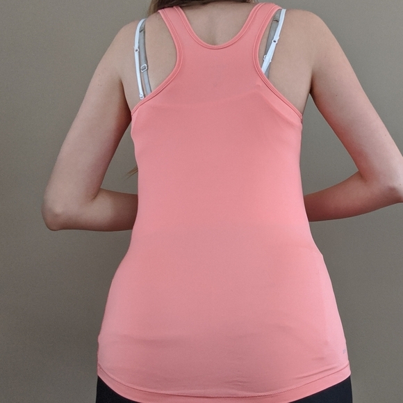 $5 w/ bundle Nike Pro peach dot swoosh tank top - Picture 3 of 8